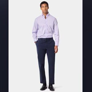 Buttoned Down Dress Shirt 16.5 17/34 Classic Fit Lavender 100% Supima Cotton